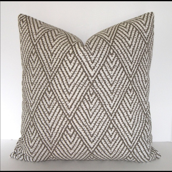 Kravet Other - Kravet Pillow Covers (set of 2) Taupe Zig zag
